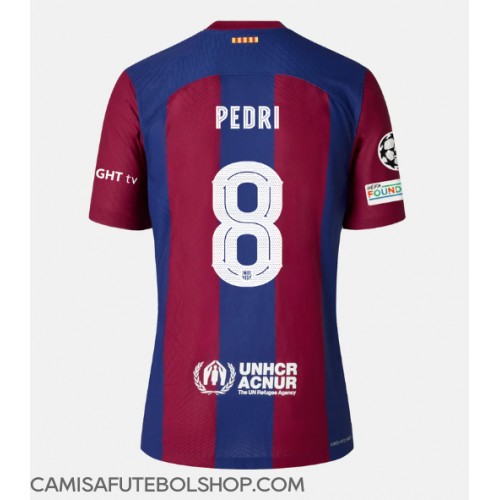 Camisa de time de futebol Barcelona Pedri Gonzalez #8 Replicas 1º Equipamento 2023-24 Manga Curta